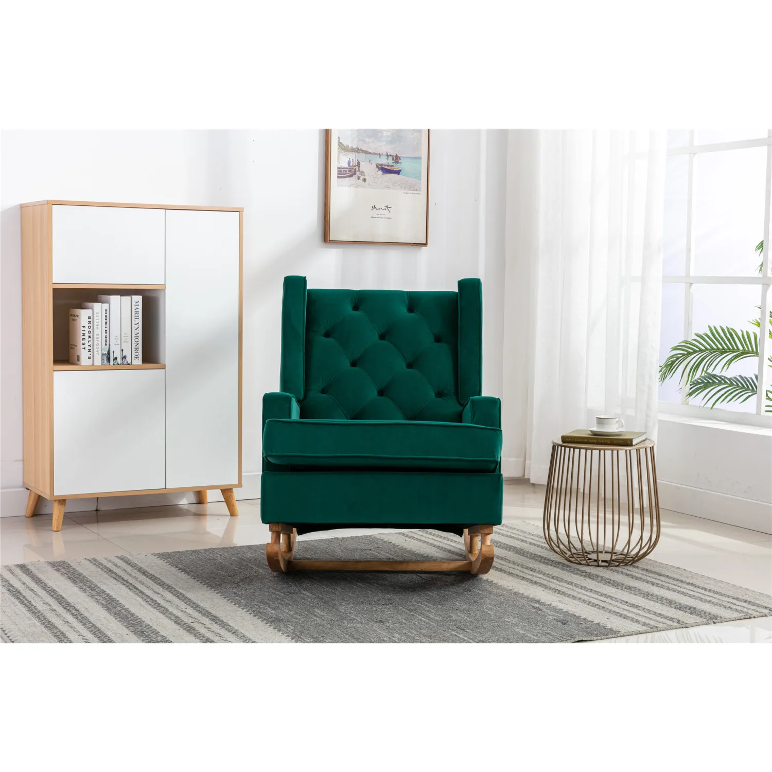 COOLMORE Living Room Comfortable Rocking Chair Accent Chair - Stylish and Relaxing Addition to Your Home Décor