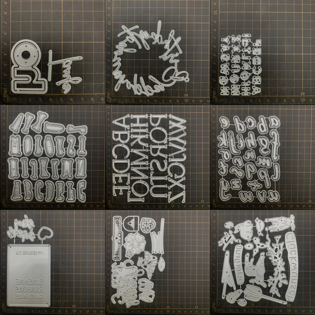 

9 kinds Letters Decoration Metal Cutting Dies Stencils For DIY Scrapbooking Decorative Embossing Handcraft Die CutsTemplate