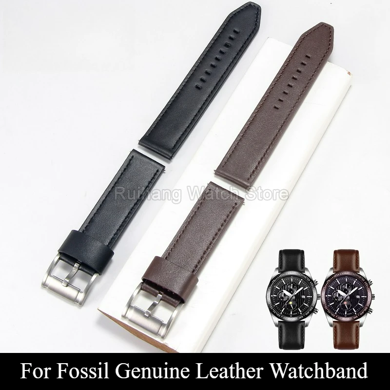 واجهة مسطحة 20 22 مللي متر أسود بني جلد طبيعي حزام ساعة اليد ل الأحفوري JR1436 JR1424 JR1504 ME3052 ME3054 FS4735 سوار