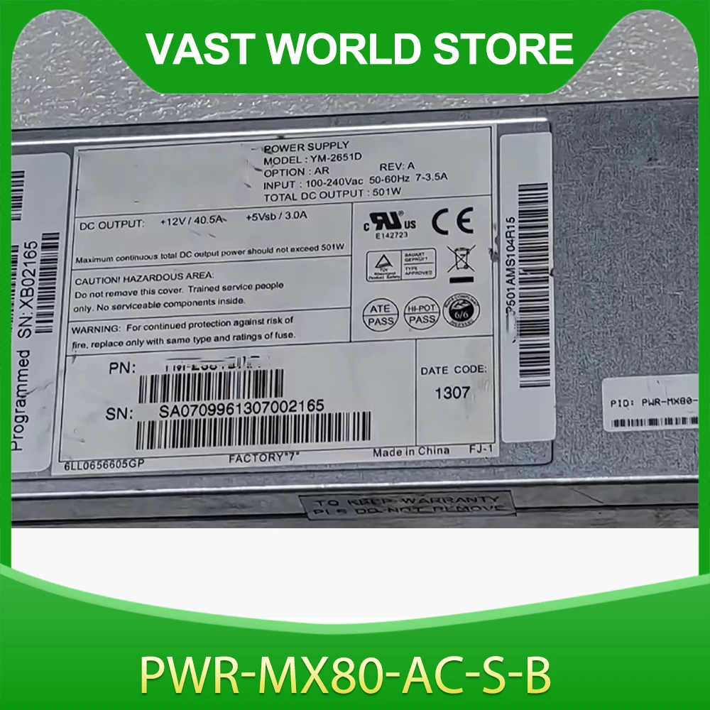 

YM-2651D 1PCS Power Supply PWR-MX80-AC-S-B