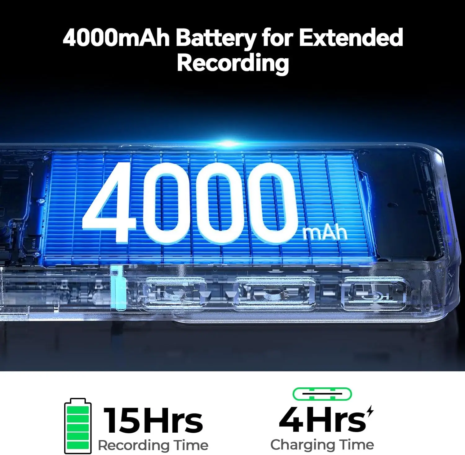 BOBLOV M7 128GB 1080P ボディカメラ - 4000mAh 14 時間 GPS 録画、180 °   法執行機関/日常使用/パトロール用回転レンズ