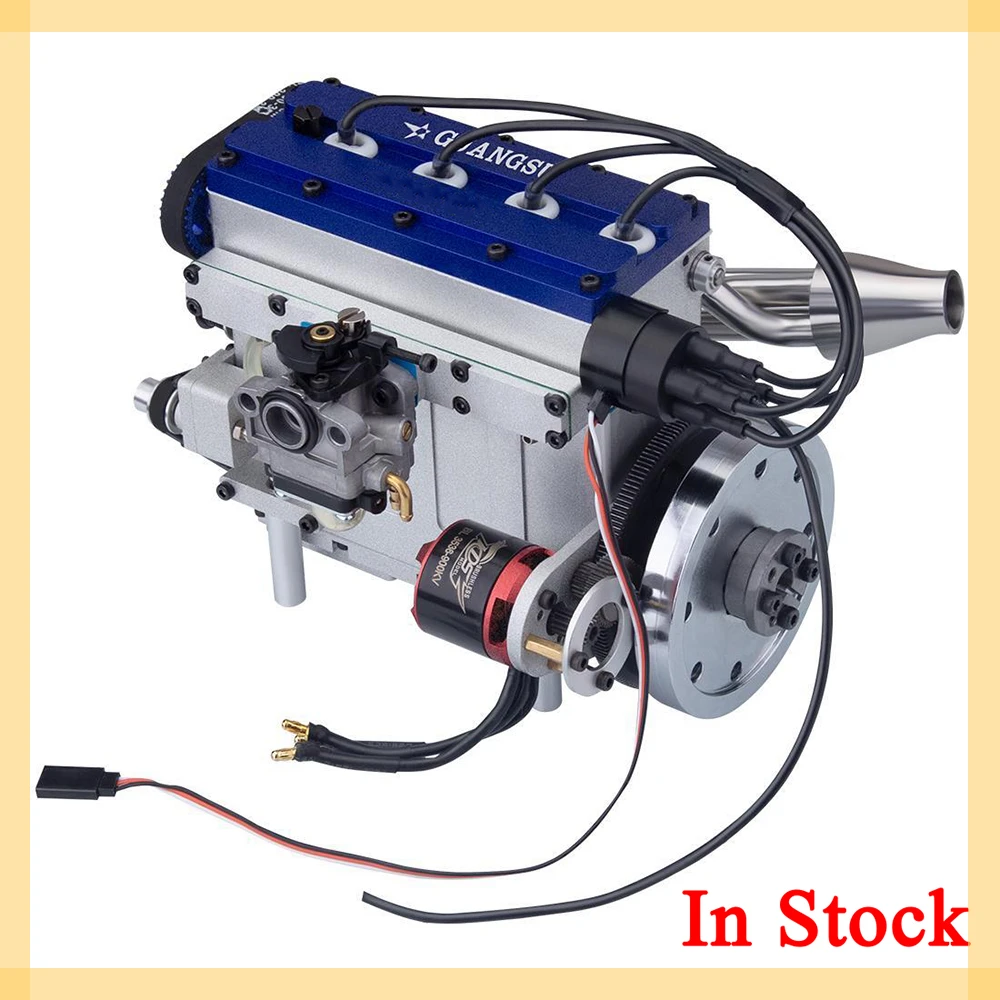 38CC V4 Four-stroke Gasoline Engine Model Mini Double Cam Gasoline Engine Model Three Piston Ring Boy Birthday Gift