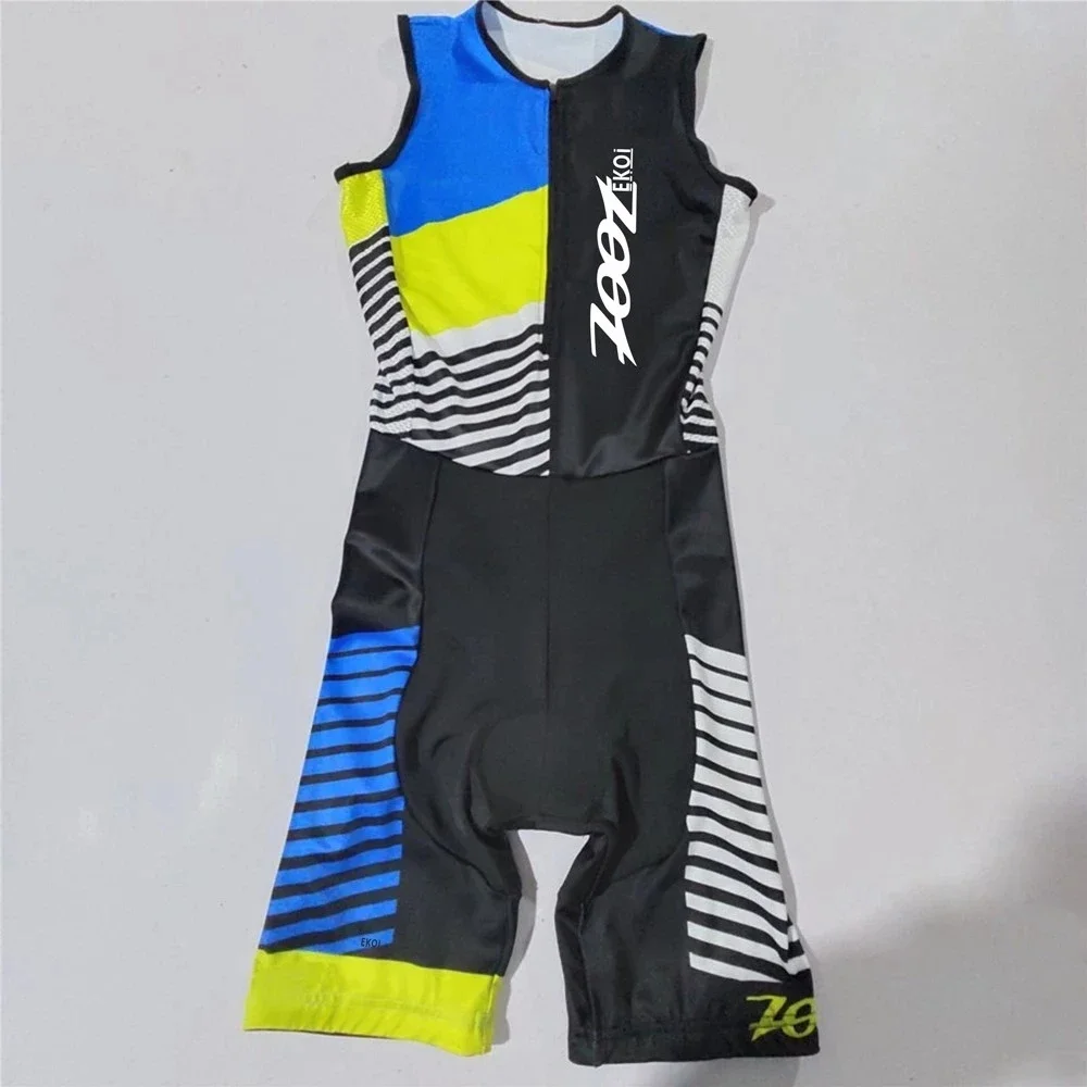 Zootekoi Men Cycling Triathlon Sleeveless Breathable Tighthcoat Summer Mountain Bike Cycling Wear Outdoor Sports Running Wear