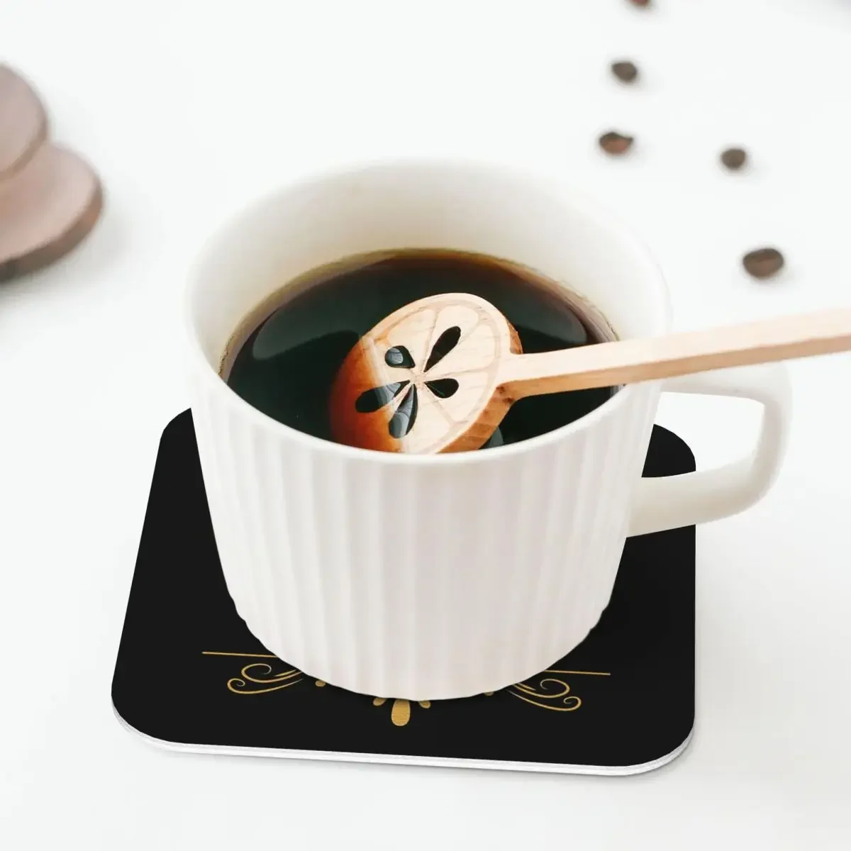 Crying Is A Free Action Coasters Coffee Mats Leather Placemats Mug Tableware Decoration & Accessories Pads for Home Kitchen Bar