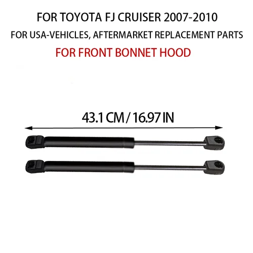 Imagen 2 del producto Soporte de elevación de capó delantero, accesorio de choque de Gas para Toyota FJ Cruiser 2007-2010 6355, 2 uds.