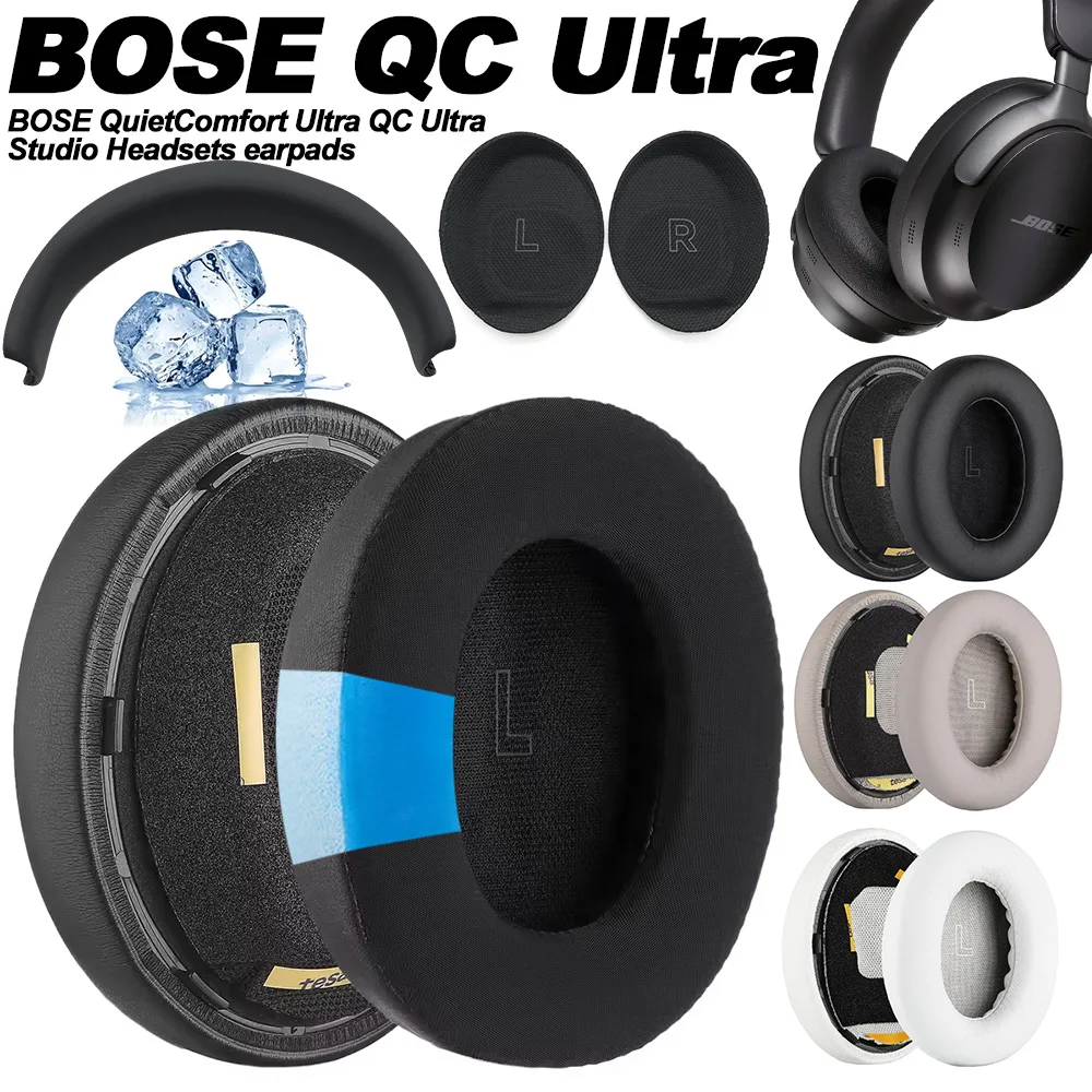 

Earphone pads For Bose QuietComfort(QC) Ultra Wireless Headband replacement Earpads Earmuffs Mesh Memory Covers Sponge Protein