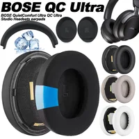 Almohadillas para auriculares Bose QuietComfort(QC), almohadillas de repuesto para diadema Ultra inalámbrica, orejeras, cubiertas de memoria de malla, proteína de esponja
