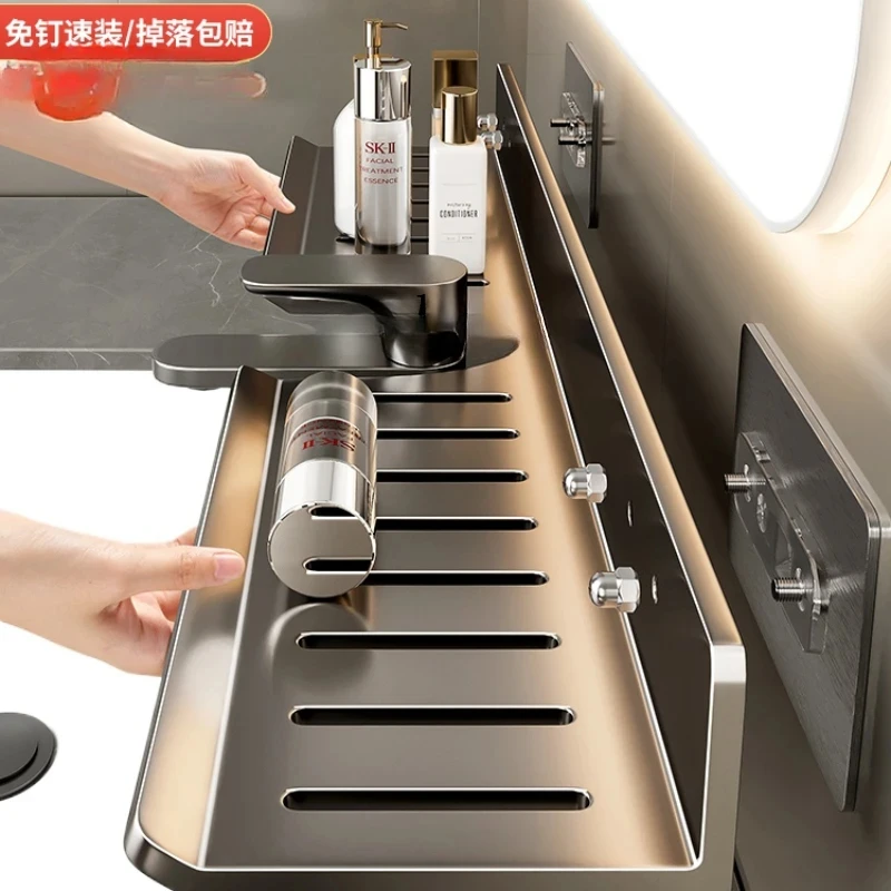 

ZK Стеллаж для ванной комнаты Умывальник Настенный стеллаж для хранения унитаза без перфорации Аппаратные аксессуары