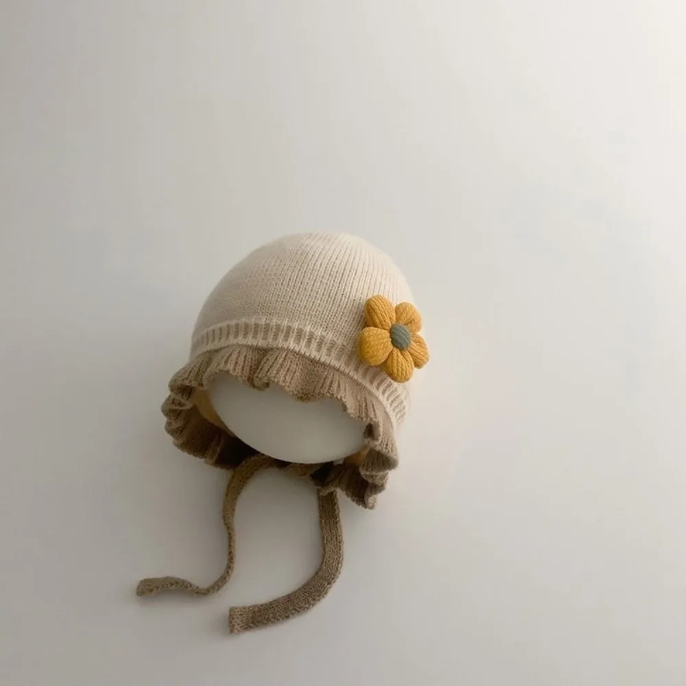 

New Warm Lace Princess Hat Windproof Coldproof Ear Protection Hat Knitted Cap