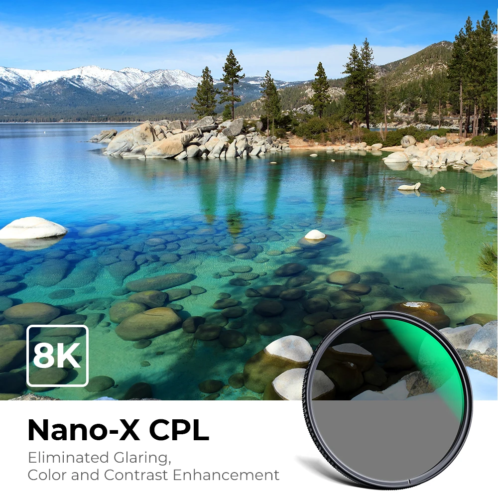 K&F Concept NANO-X Series 58mm 67mm 72mm 77mm 82mm CPL Filter with 28 Multi-coated Layer Super Slim Circular Polarizing Filter