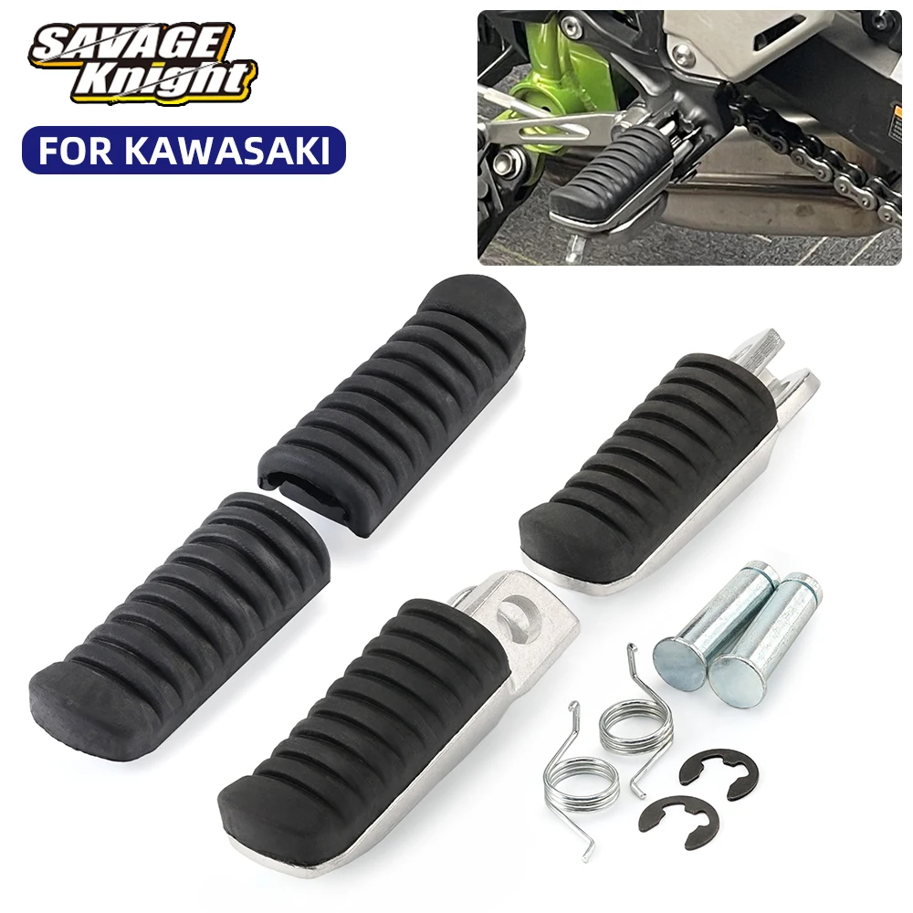 Motorcycle Front Foot Pegs Cover For KAWASAKI ZR250 ZR400 ZR7 ZRX 400 1000 1200 NINJA 1000 VERSYS 650 1000 Rests Footpeg Rubber