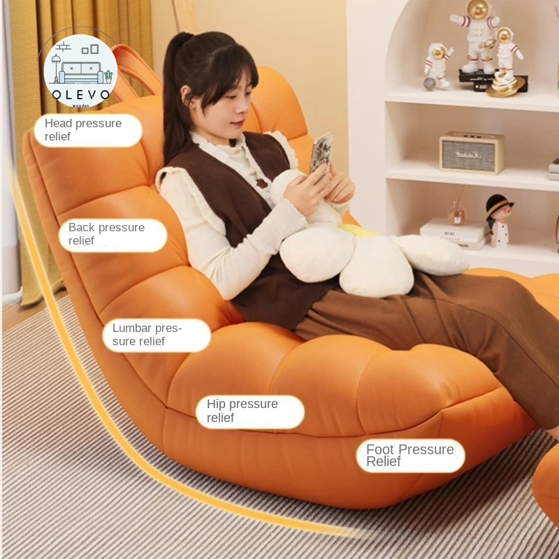 OLEVO Lazy Person Sofa Can Lie And Sleep Caterpillar Single Bedroom Small Sofa Bed Chaise Longue Tatami Living Room Sofas