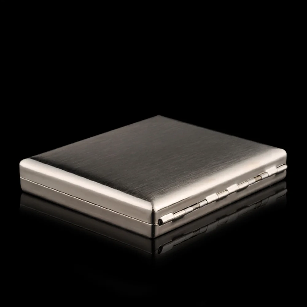 Retro Double Open Stainless Steel Cigarette Case 20 Sticks Capacity Cigarette Holder For Men Vintage Tobacco Cigarette Box Tools