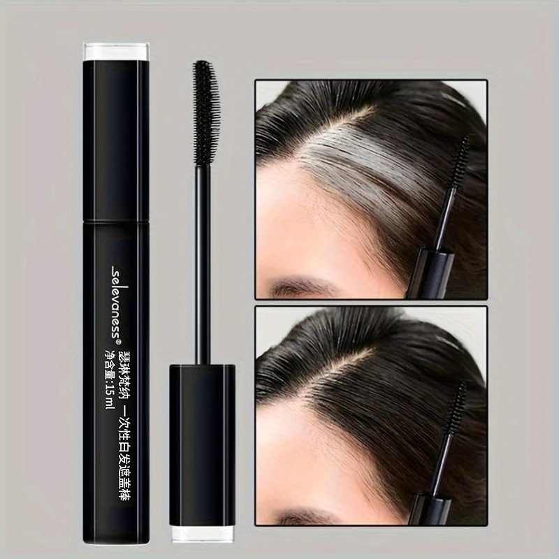 عصا تغطية للشعر الرمادي الفوري، خافي عيوب الجذر المؤقت يدوم طويلاً لأنواع الشعر العادي، للاستخدام مرة واحدة بدون ضرر