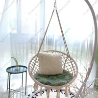 B&B Hanging Chair Hammock Tassel Cotton Rope Weaving Hanging Basket Swing Silla Columpio Para Jardin Hamaklar Home Camping Bed