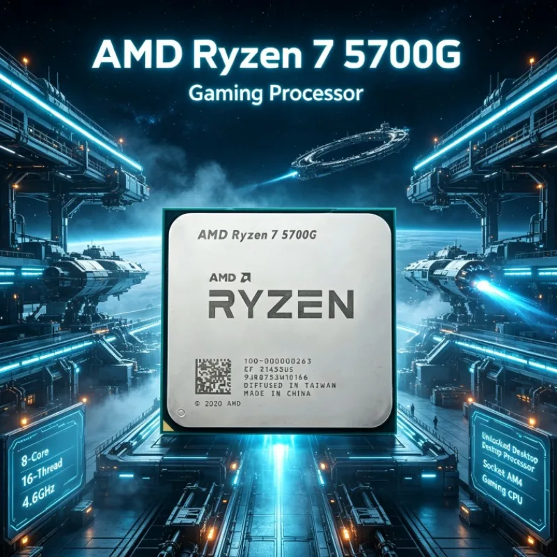 Ryzen R7 5700G Processor 100-000000263 7nm 4.6GHz 8-Core 16-Thread 16MB L3 AM4 Socket
