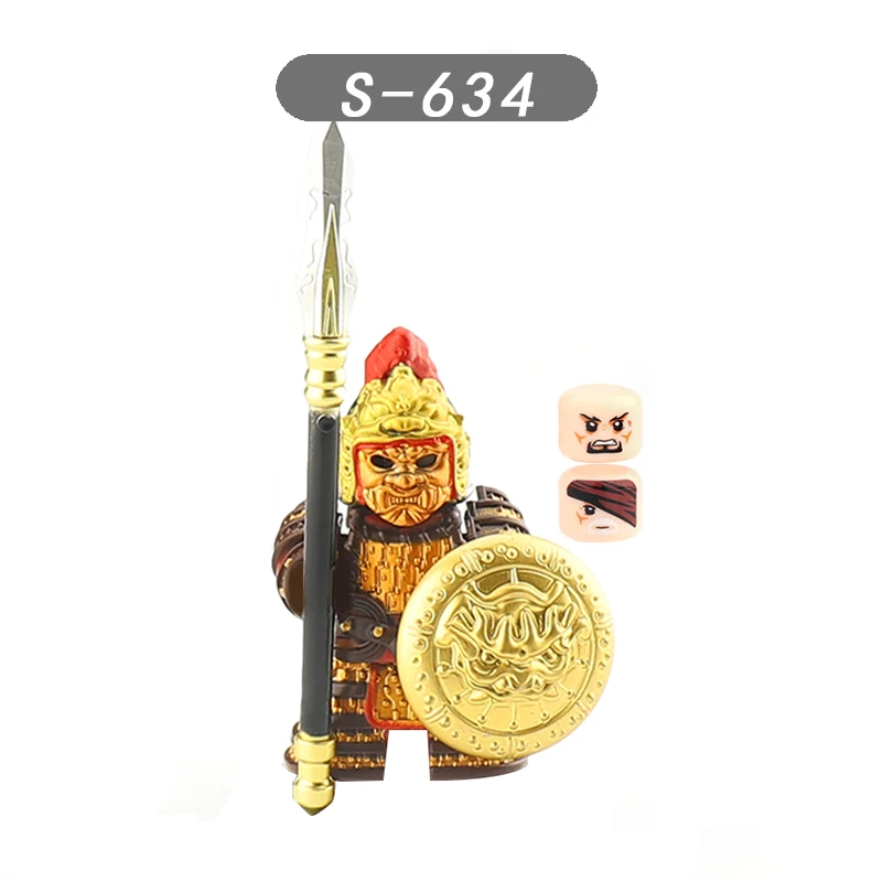 

1pcs Military Medieval Rome Castle Figures Building Blocks Army Soldiers Shield Sword Weapons Knights Accessories Bricks Toys