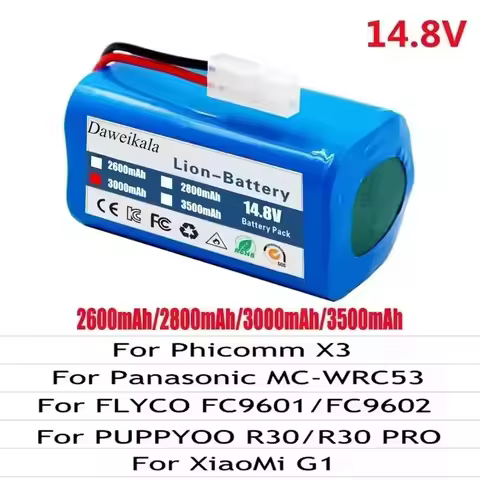 NEW 14.8V 6800mAh Rechargeable battery of lithium ion sweeper Millet G1 Panasonic MC-WRC53 X3 FC9601/9602 R30 Pro M788 F1 SKG T1