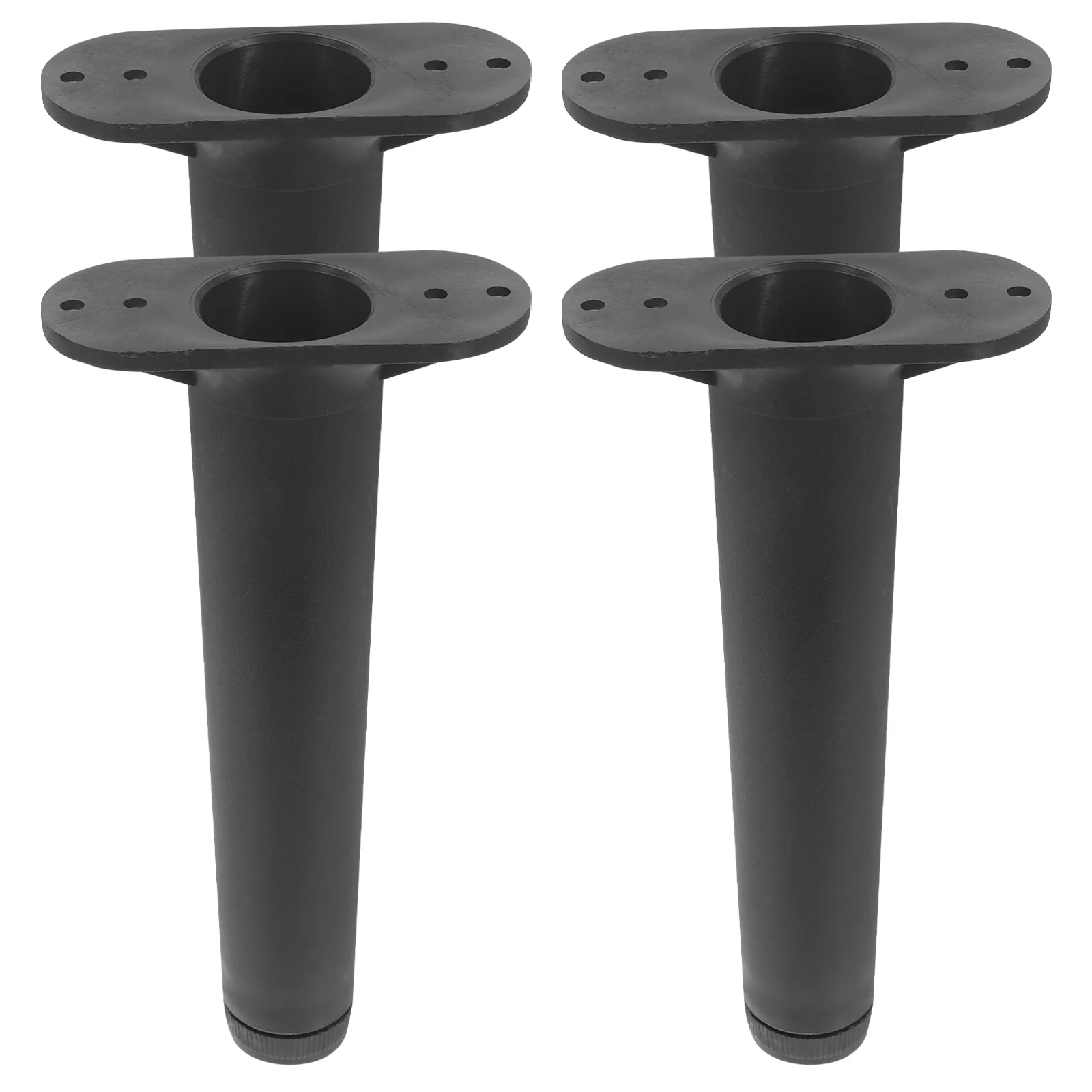 

4 Pcs Bed Support Frame Black Frames Adjustable Legs Twin Plastic Steel Replacement Center