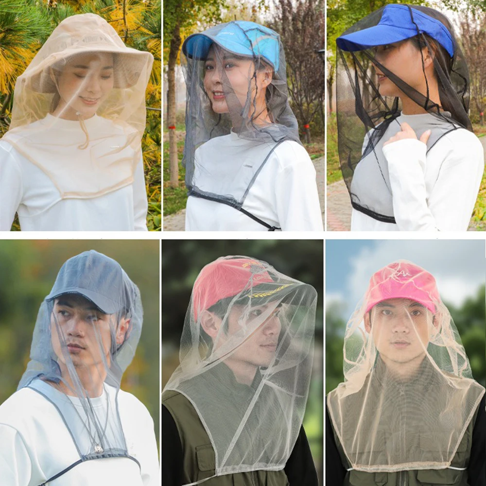 Fashion Unisex Camping Mosquito Hat With Hidden Net Mesh Repellent Insect Bee Protection Casual Outdoor Sunscreen Fishing Cap