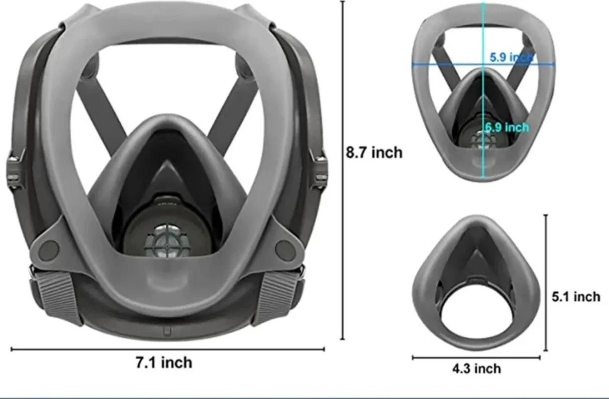 6800 Gas Mask Acid/Organic/Ammonia Full Face Mask Respirator Paint Chemical Pesticide Laboratory Anti-dust Multifunction Filters