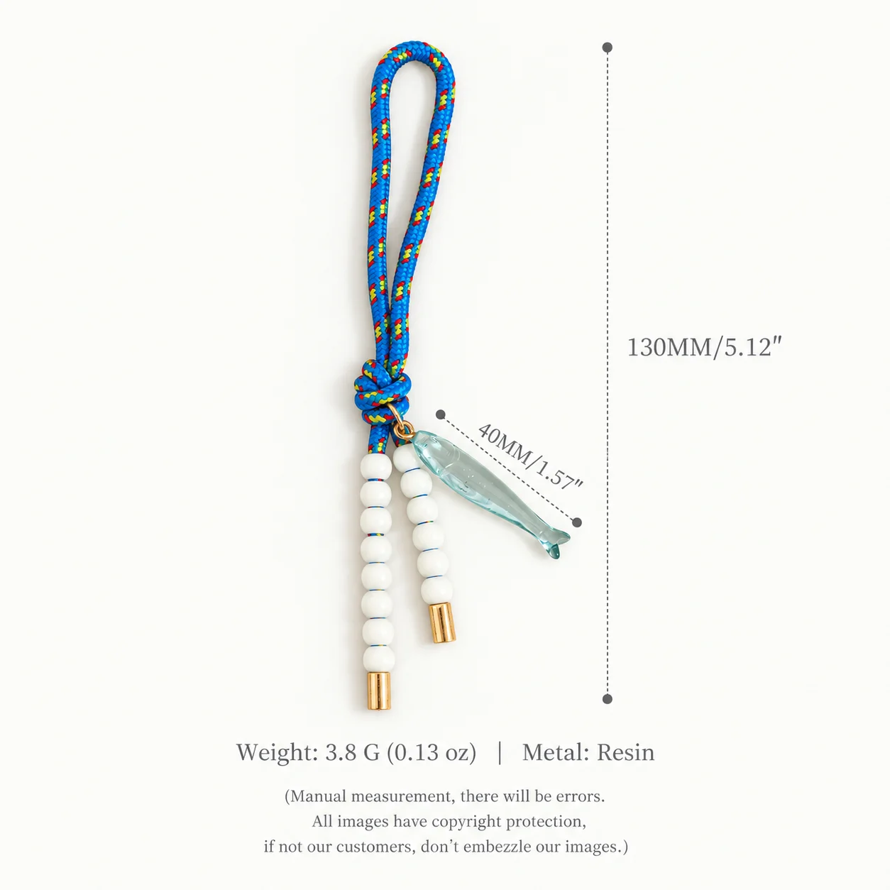 Modischer und künstlerischer Retro-Schlüsselanhänger mit blauem Fischstern für DIY-Taschen-Dekoration und Schmuck – Detail 6