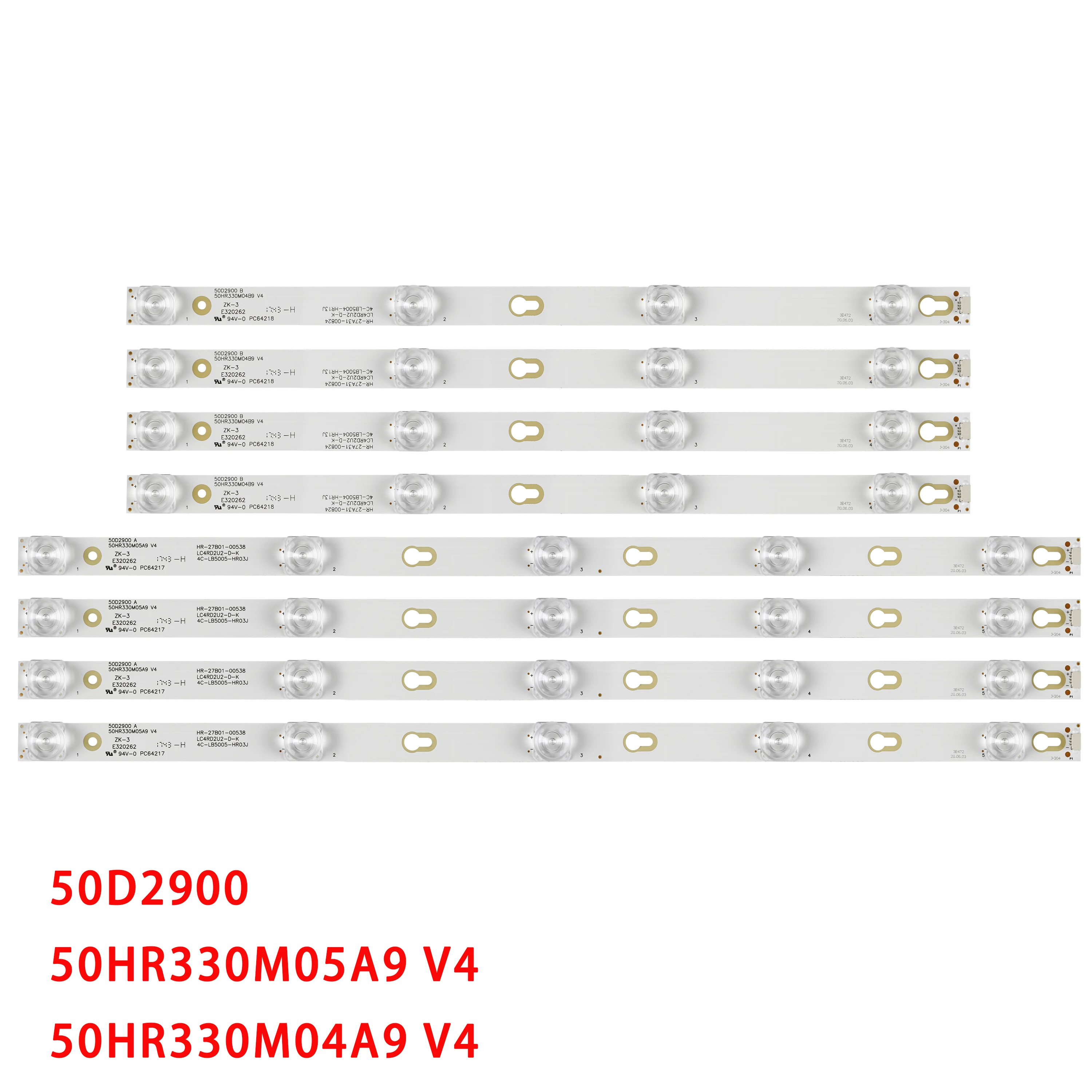 

LED Backlight strip for TCL 50D2900 D50A630U 50HR330M05A9 V4 50HR330M04A9 V4 4C-LB5004-HR13J 4C-LB5005-HR13J 4C-LB5004-HR03J