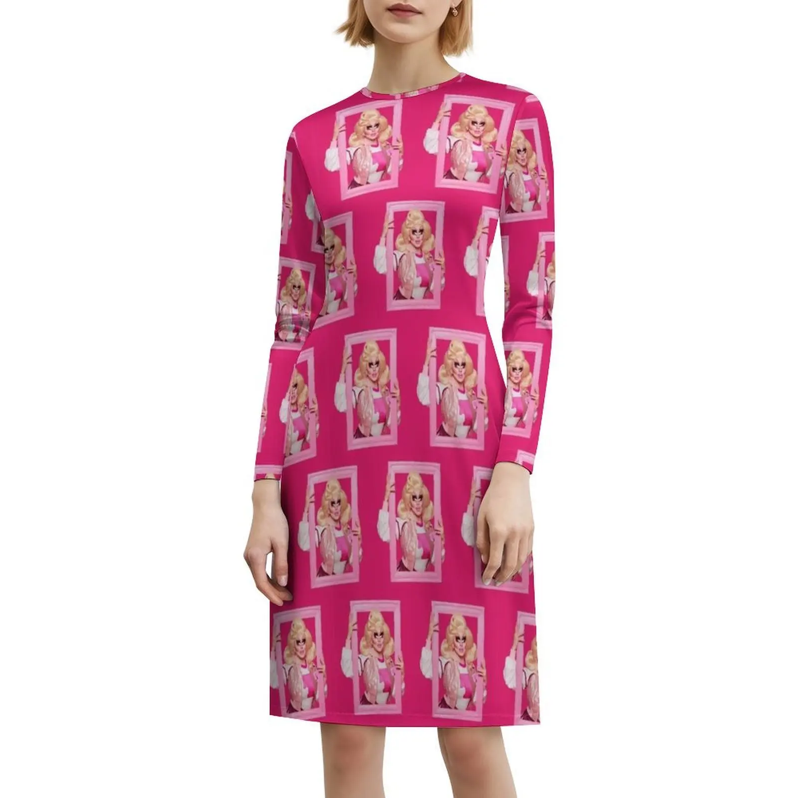 فستان Trixie Mattel Pattern Box بوهيمي بدون أكمام للنساء مطبوع فساتين حفلات الشاطئ Trixie Mattel Trixie Mattel Drag Drag