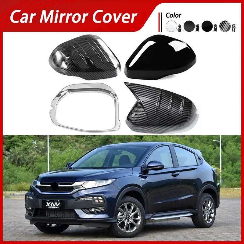 Suitable for 19-22 Honda XNV X-NV reversing mirror covers, electroplated rearview mirror housings, carbon fiber pattern mirrors