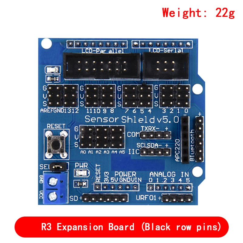 Module Electronique DIY ZkeeShop Shield Module Expansion I/O Pour Arduino UNO R3 Nano - 5PCS Shield Arduino UNO