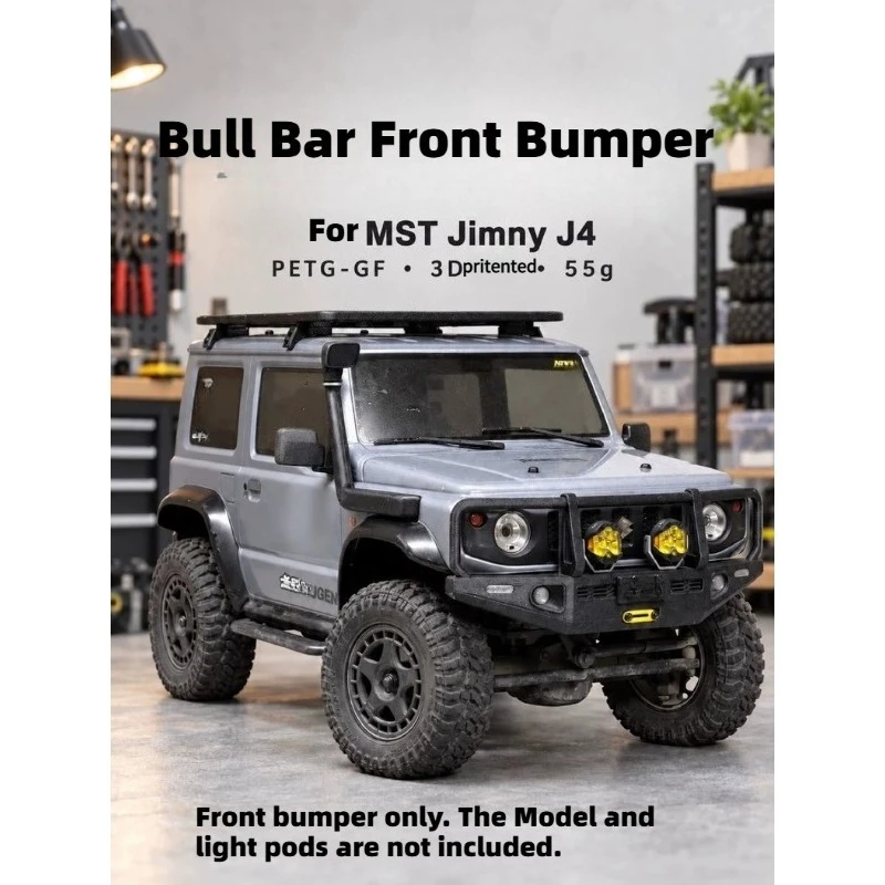 ARB Style Bull Bar Front Bumper for MST 4th Gen Jimny J4 RC Crawler, 3D Printed Simulated Off-road Upgrade Accessories