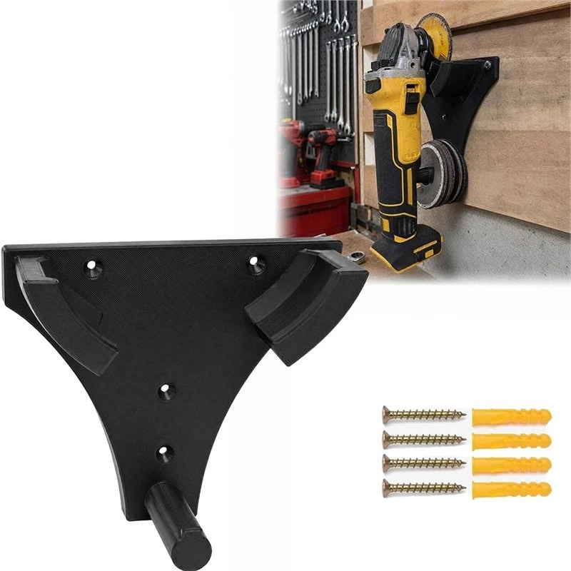 AC23-Wall Mount Angle Grinder Holder With Disc Storage,Heavy Duty Grinder Organizer Stand, Power Tool Organizer For Polisher