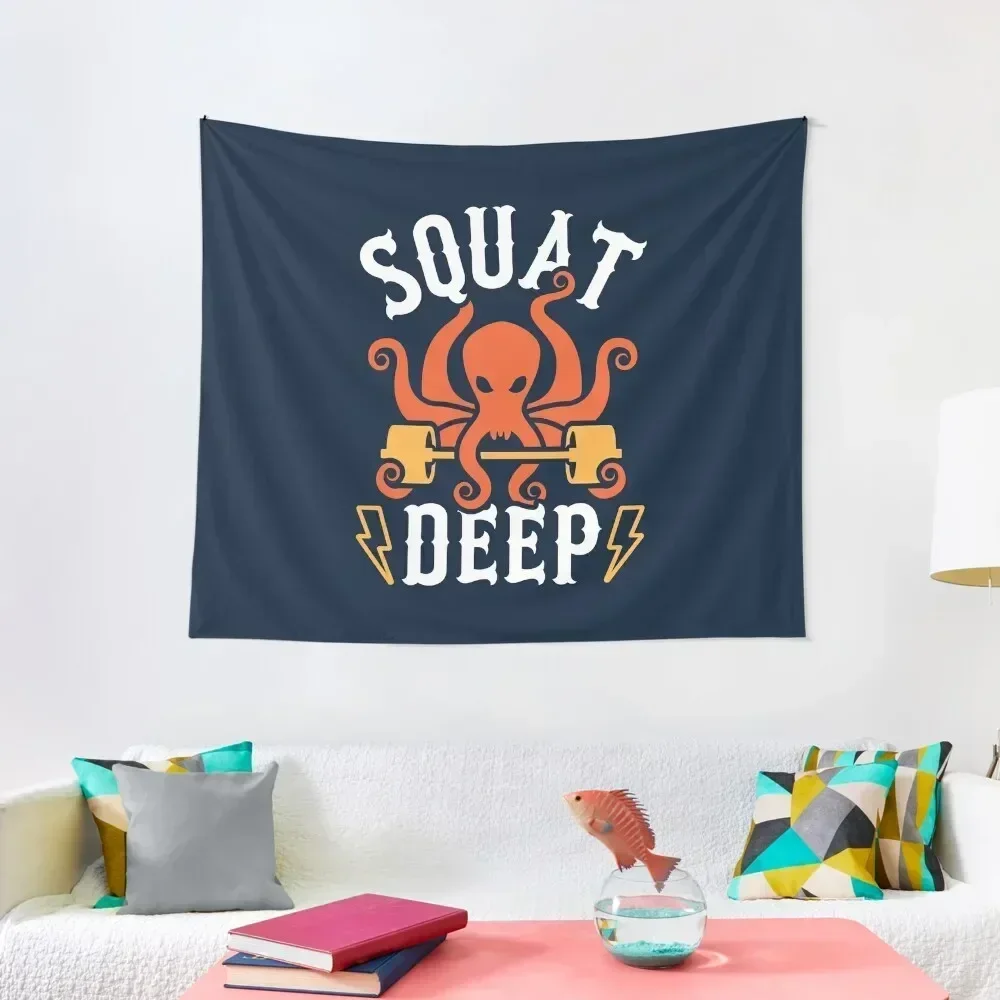 Squat Deep Kraken Tapestry House Decor Room Decorating Aesthetic Room Decoration Aesthetic Tapestry