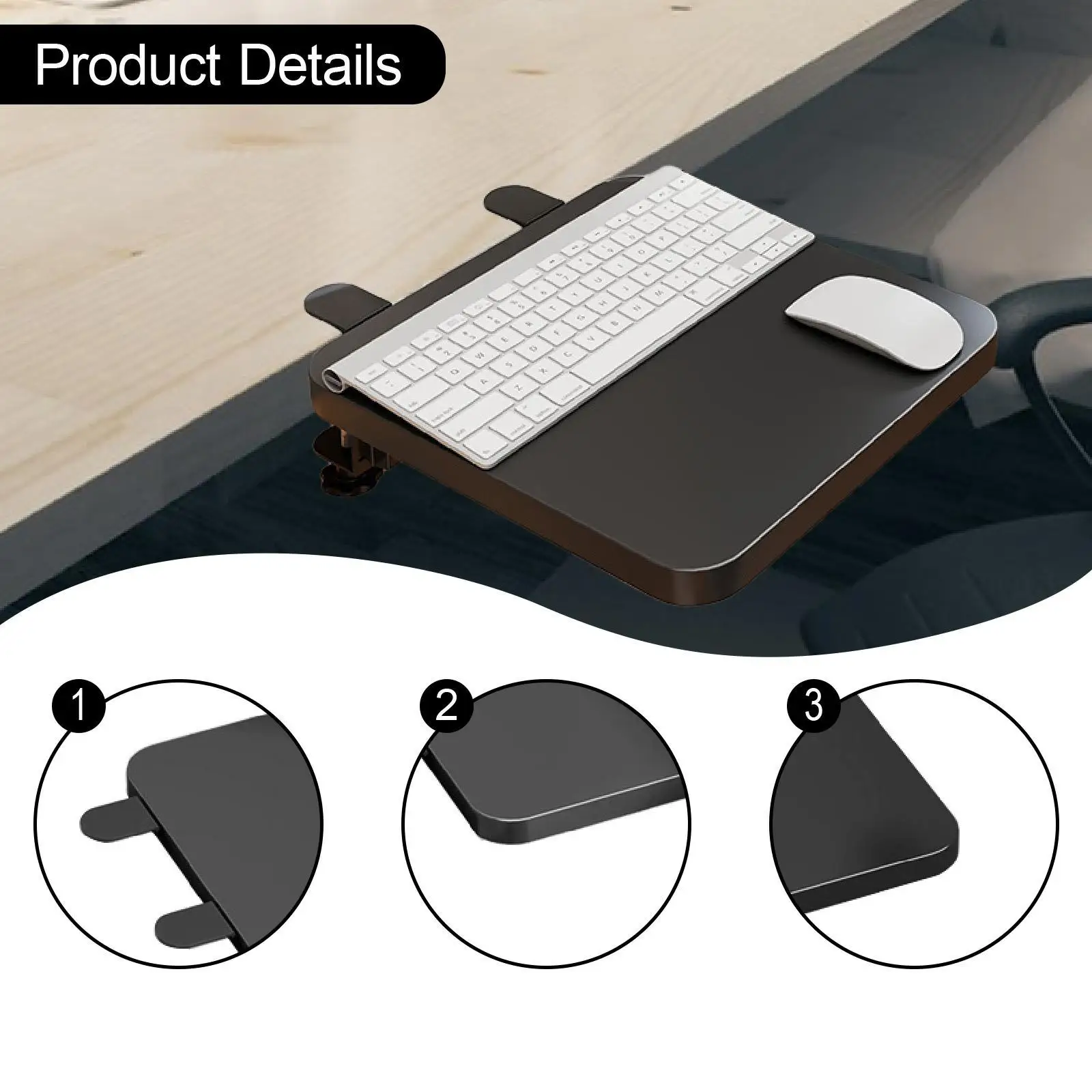

Desk Extension Shelf Board Desk Extension Tray Foldable for Computer Table Practical Workstation Organizer Arm Rest Expansion