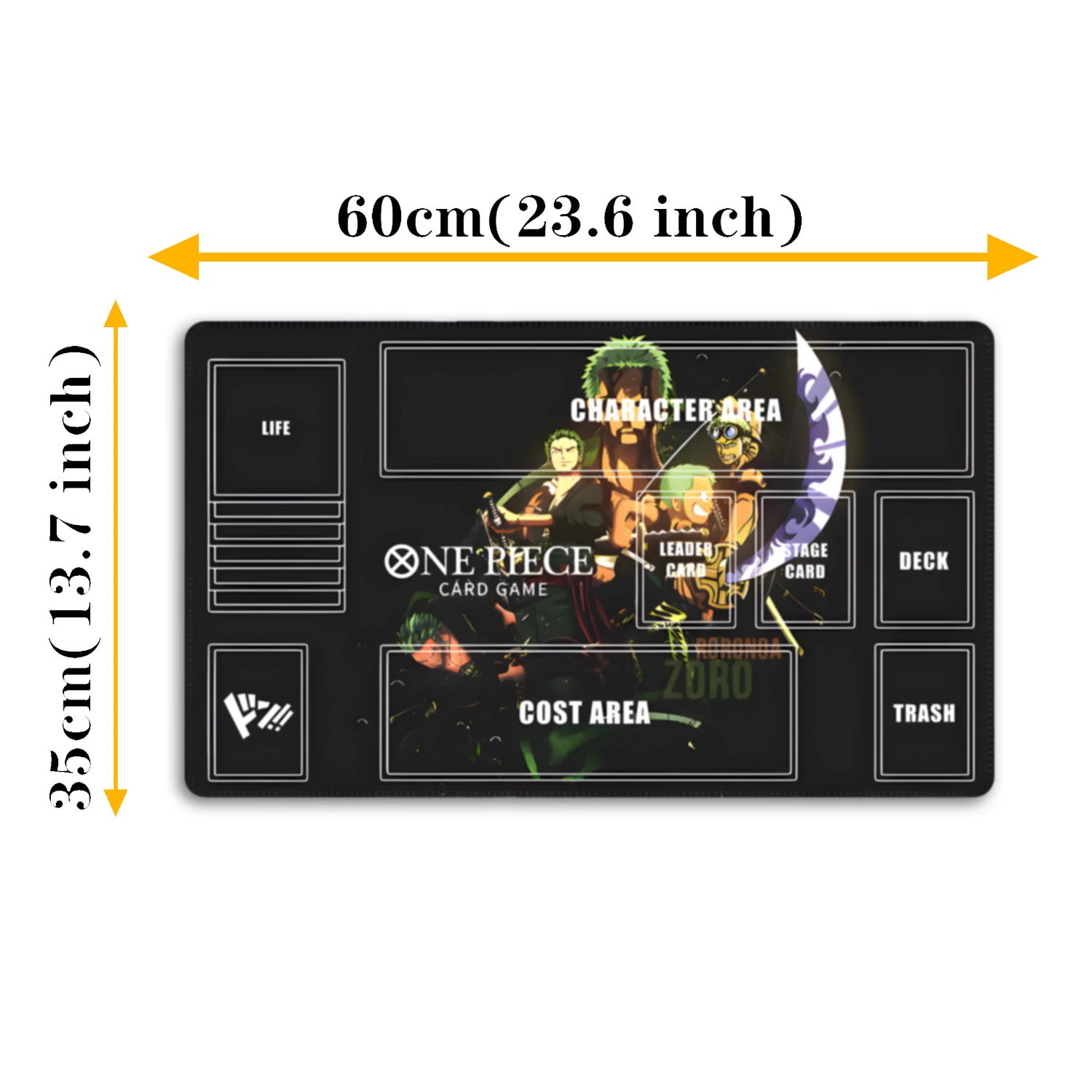 OPCG One Piece Luffy Nami Anime Battle Playmat Trading Card Game Mat Card Play Against Table Mat for Christmas Gift