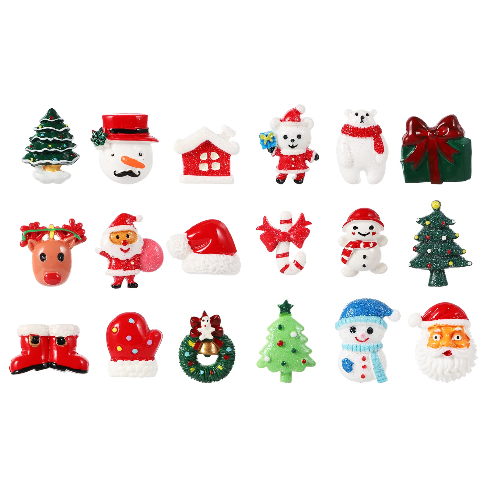 

18 Pcs Christmas Fridge Magnets Stickers Refrigerator Magnetic Resin Blackboard