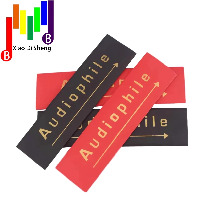 Диаметр 8 мм, 13 мм, красный, черный, аудио, ПВХ, код, золотой цвет, печать логотипа, стрелки, термоусадочная трубка из силиконовой резины, сделай сам