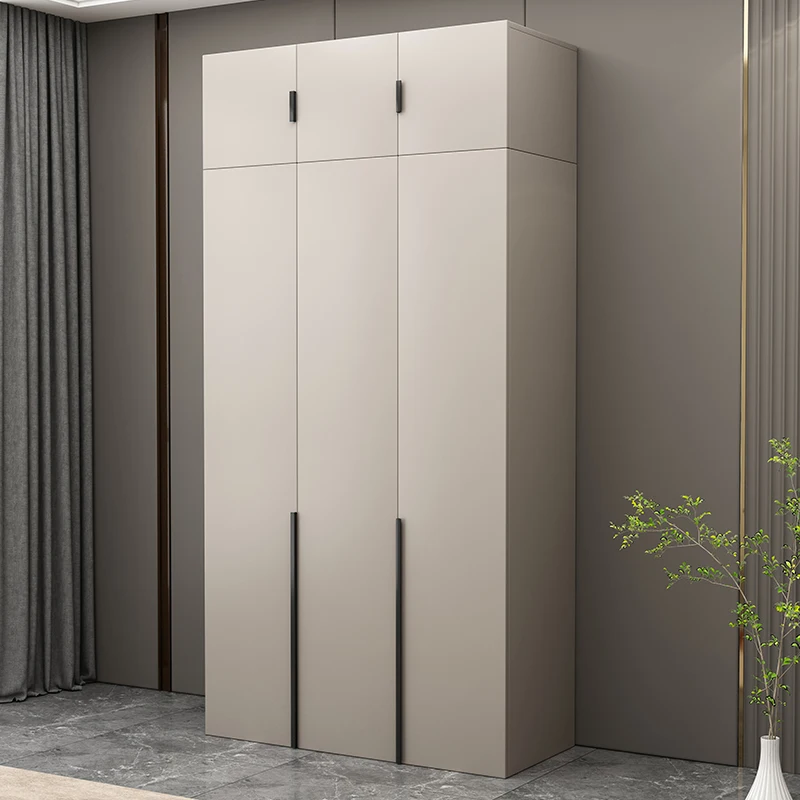 Glass Storage Small Wardrobe Solid Wood Children Double Door Wardrobe Cupboard Household Szafa Na Ubrania Bedroom Furniture image 4