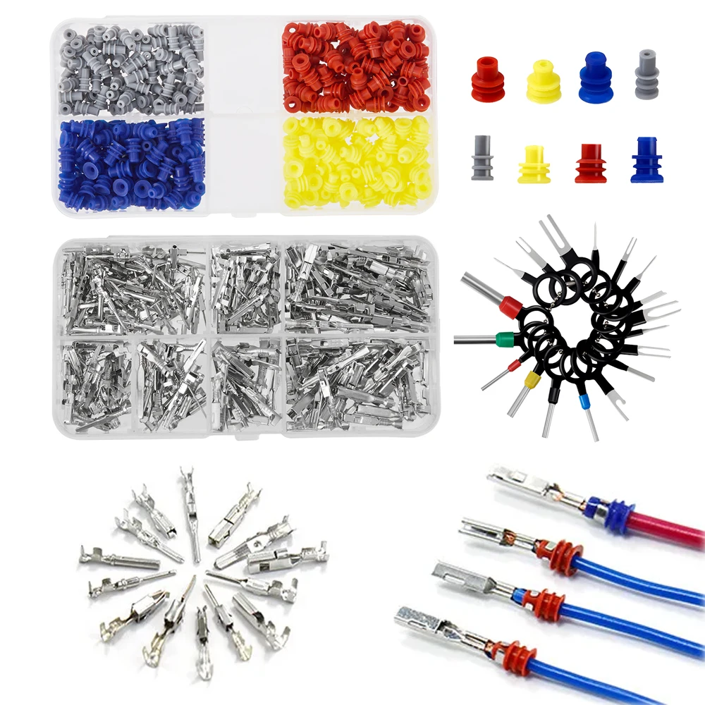 618Pcs High-Quality Connector Pins Terminal Electronic Component 1-3.5Mm Material Terminal Automotive Car Kit