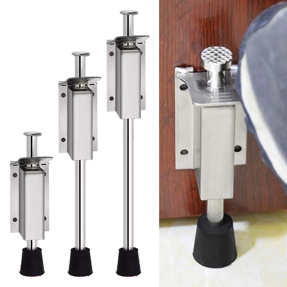 

Stainles Steel Foot Pedal Door Stopper Foot Pedal Door Top Stopper Floor Limiter 140mm, 200mm, 250mm Door Hardware Home Tool