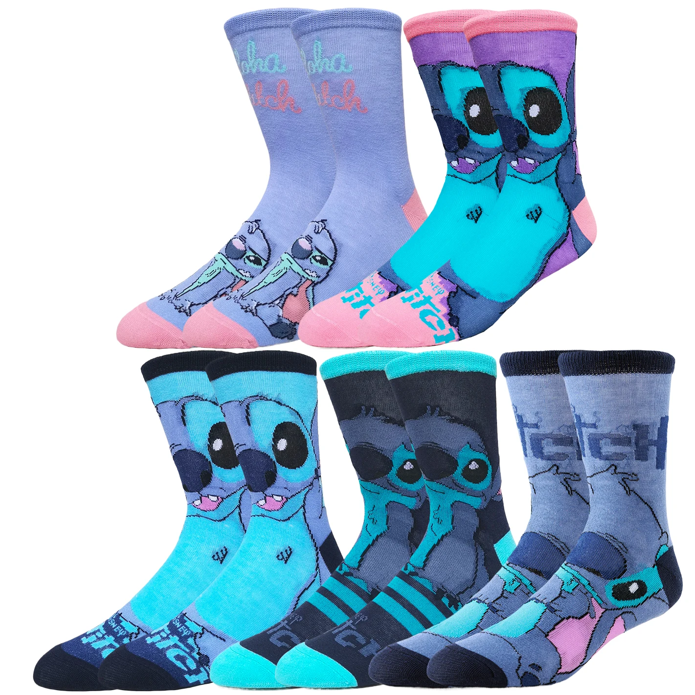 Potdemiel Disney hombres mujeres calcetines dibujos animados Anime impresiones Navidad Halloween temas Hip Hop calle moda sensación novedad calcetines divertidos