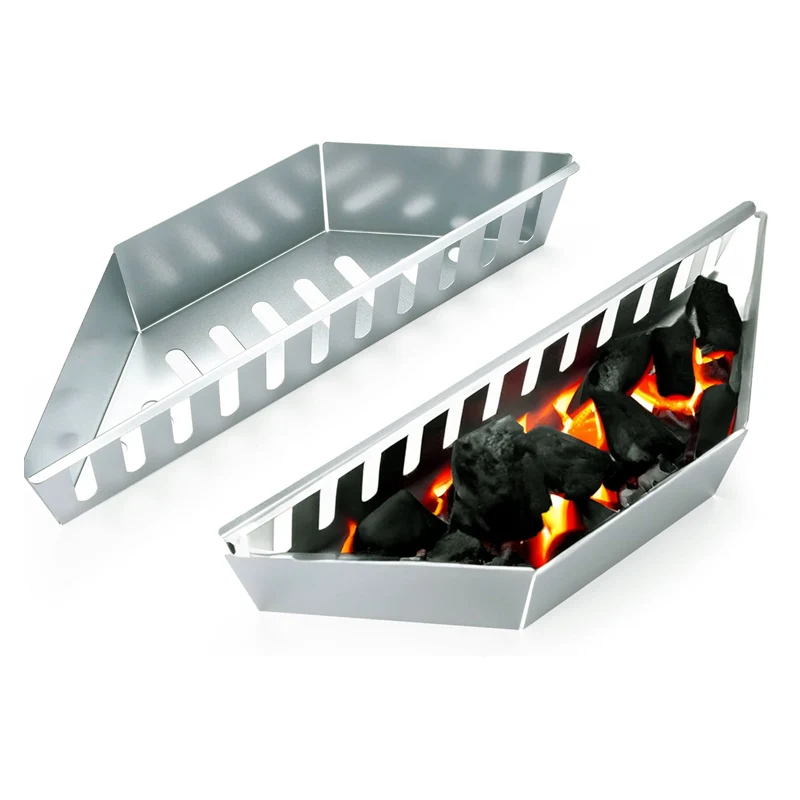 

2 шт. корзина для угля из нержавеющей стали для барбекю для Weber Char-корзина, держатели для уголей, совместимые с 22-дюймовым контейнером для уголей Weber