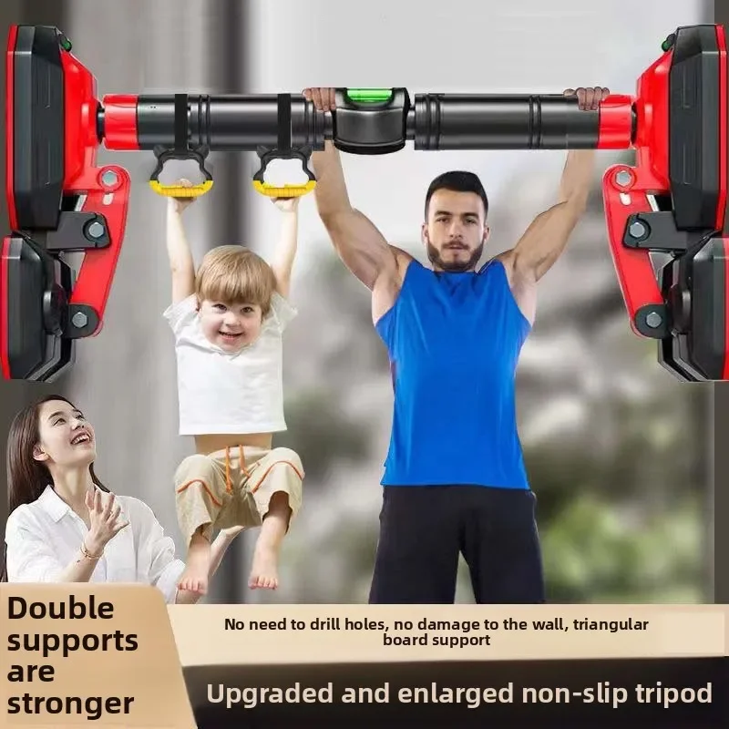 Dual‑Support Pull‑Up Bar Adjustable No‑Drilling Door Frame Wall Mount Adult Fitness Exercise Single Training Workout Equipment