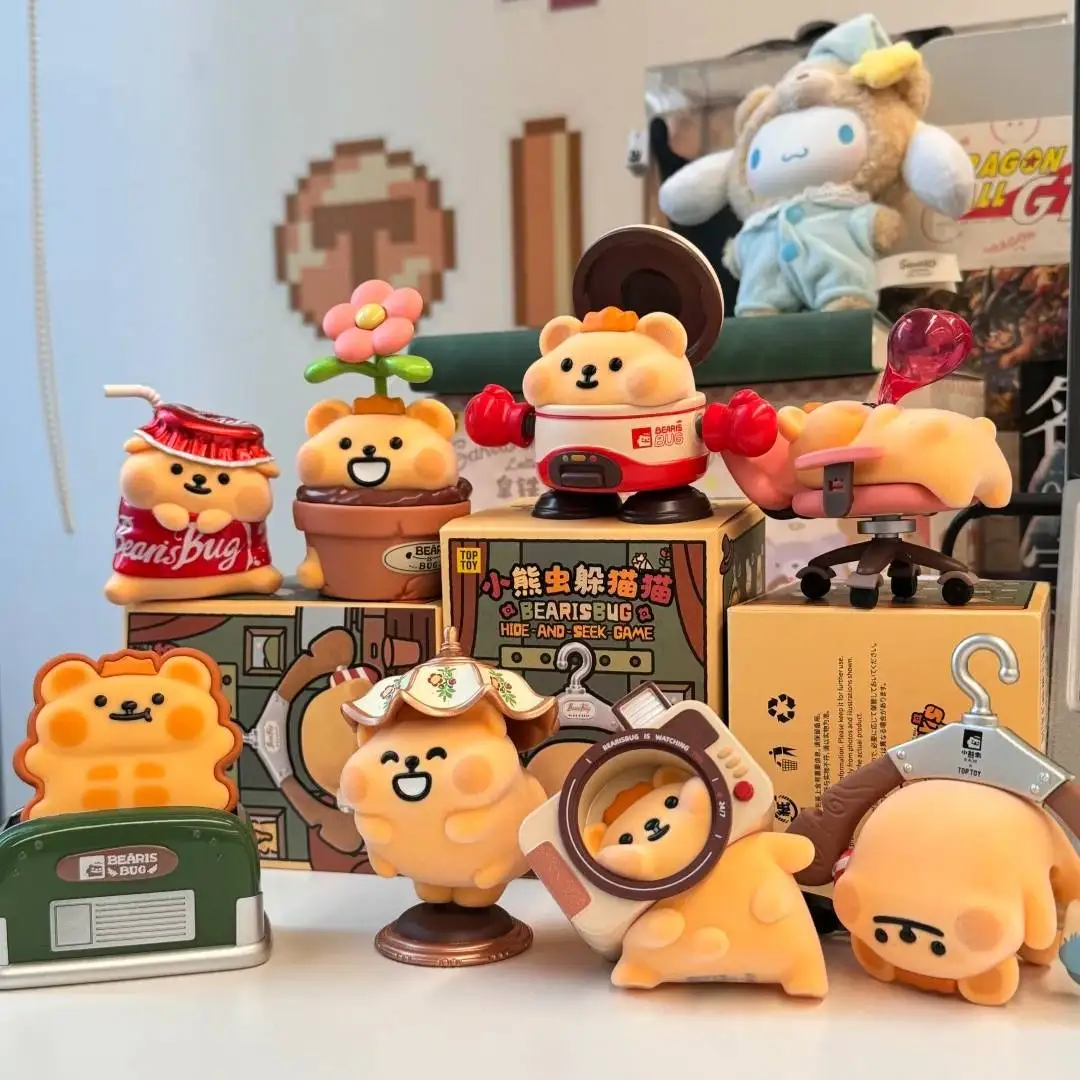 

Bear Bug Hide and Seek Blind Boxes Mystery box Flocked DollsCute Funny Quirky Fashion Collectibles Decorations Decorations Gifts