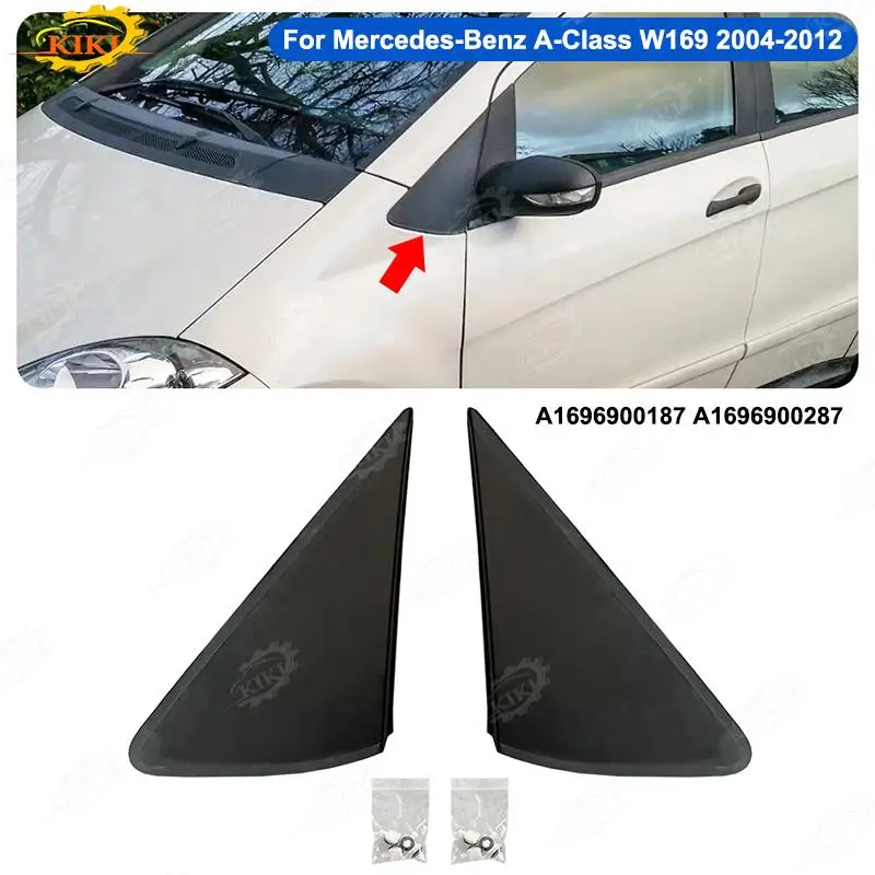 

Car Door Mirrior Panel Trim Black Rearview Triangle Molding For Mercedes-Benz A-Class W169 2004-2012 A1696900287 A1696900187