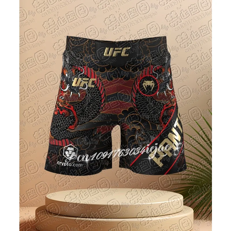 

2026 Новые боксерские шорты UFC, летние дышащие пляжные шорты для экстремальных видов спорта, 3D мужские и женские уличные повседневные шорты больших размеров