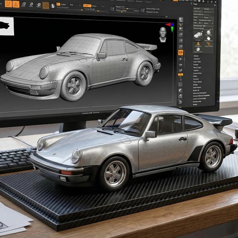 

Ретро-модель Porsche 911 (1:36) из сплава, игрушечная машинка с откатным механизмом, подарок-сюрприз для мальчика, настольное украшение, коллекционная модель