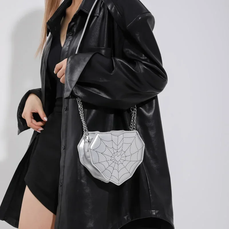 Mini Crossbody Bag For Women Luxury Silver Handbag Purse 2024 Fashion Lover Heart Bag Trend Patent Leather Shoulder Bag Designer