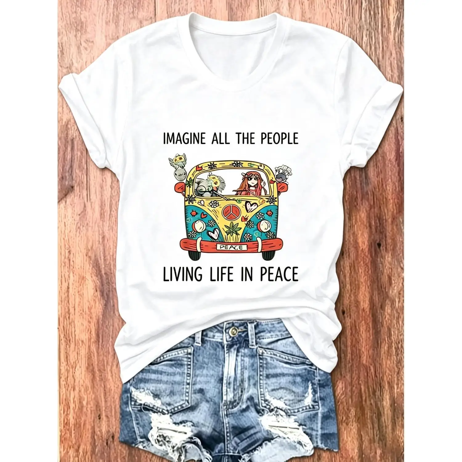 American Hot Item 2026 Spring/Summer Letter Print Short Sleeve T-Shirt Base Layer for Women