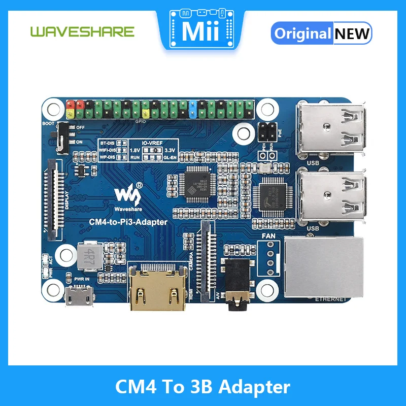 

Raspberry Pi CM4 To 3B Adapter Expansion Board for Raspberry Pi 3 Model B/B+ Pi 3B Compute Module 4 Lite/EMM CM4-to-Pi3-Adapter